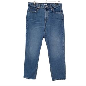 Old Navy High Rise Boyfriend Straight Leg Jeans Cotton Med Wash Womens Size 14